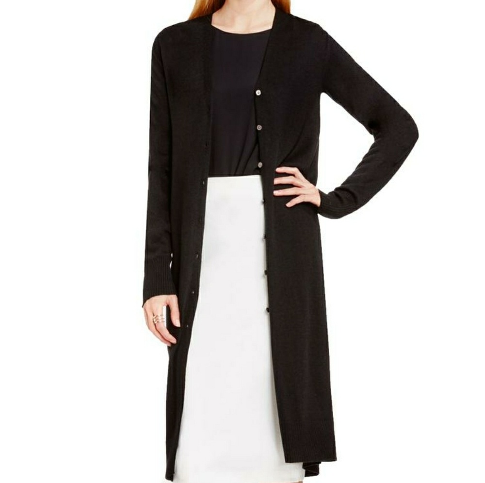 Vince Camuto V-Neck Maxi Cardigan Size Small